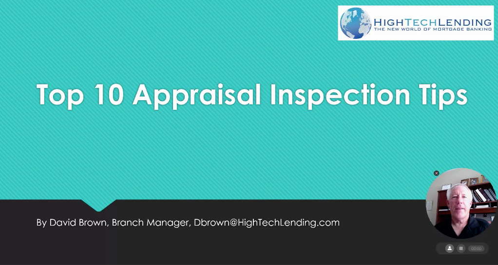 10 Tips for your Appraisal Inspection